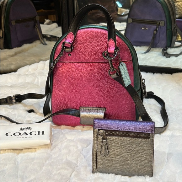 coach andi backpack pink F30530 SV/ET Crossbody Handbag in Pebble Leather easy access to your necessities and a look sophisticated enough to keep up with your work style Vintage Coach Mini Backpack -